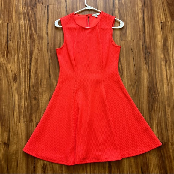 Soprano orange red fit and flare sleeveless summer dress - Picture 5 of 9